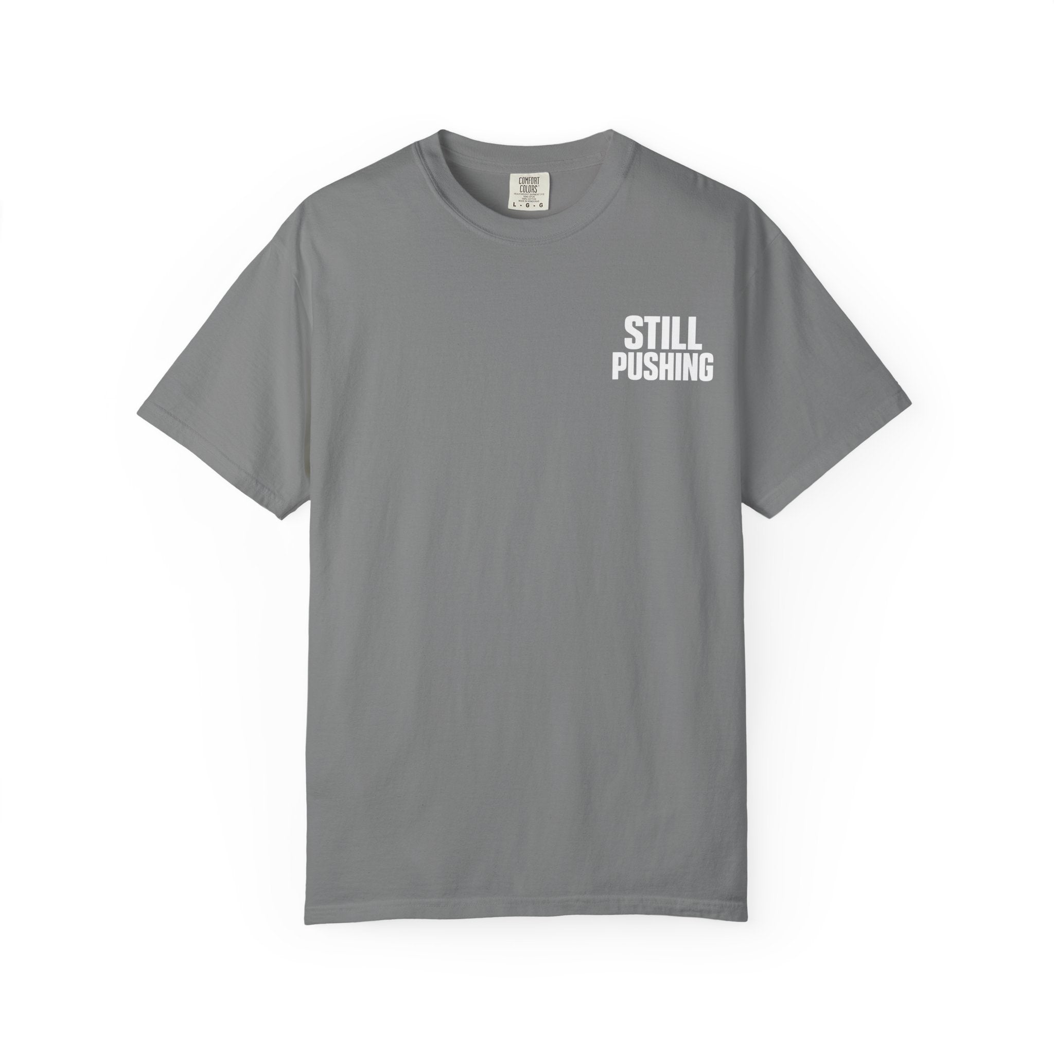 Cream Garment-Dyed T-Shirt with Subtle Chest Logo — Minimal Everyday Tee