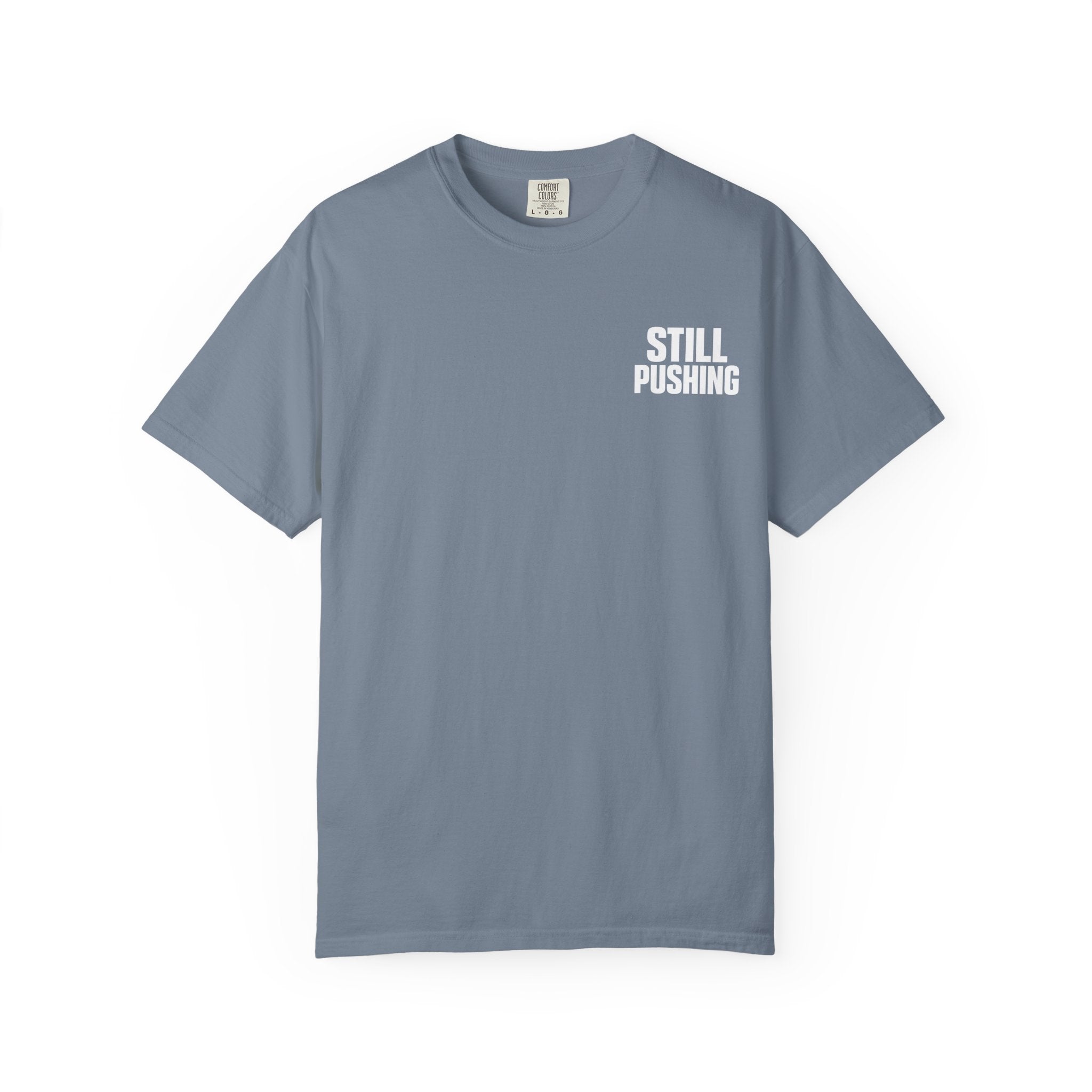 Cream Garment-Dyed T-Shirt with Subtle Chest Logo — Minimal Everyday Tee