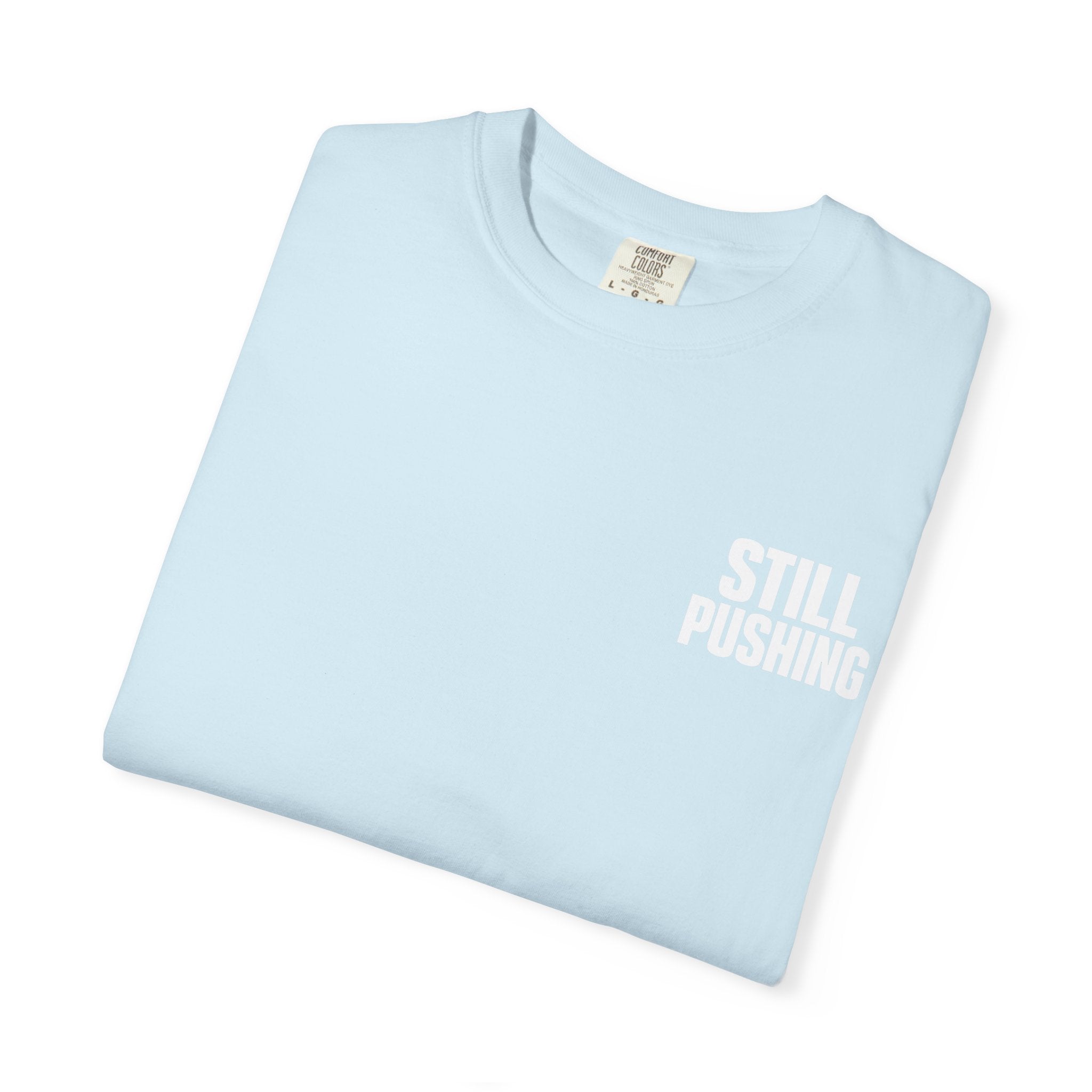 Cream Garment-Dyed T-Shirt with Subtle Chest Logo — Minimal Everyday Tee